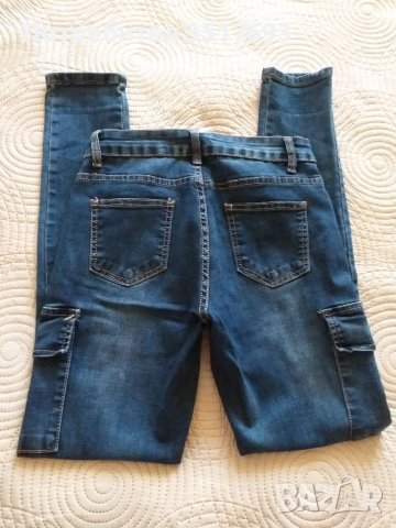 Дамски карго дънки slim S / M странични джобове , снимка 5 - Дънки - 38628467