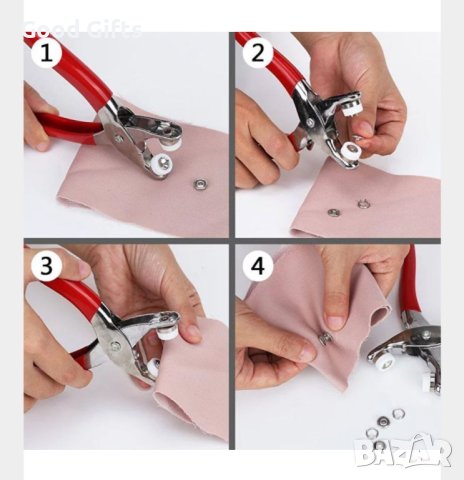 Комплект Клещи с 50бр. капси за дрехи, снимка 3 - Други стоки за дома - 40678876