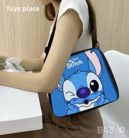 Текстилна чанта за рамо Лило и Стич Lilo and Stitch , снимка 4 - Раници - 50687268