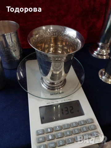 Лот Сребърни чаши,солидно Сребро проба 925-800/сребро,чаша,кана/, снимка 12 - Чаши - 52167811