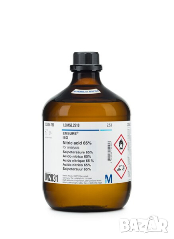 Лабораторни реактиви за анализ - Азотна киселина 65% ЧЗА , снимка 1 - Препарати за почистване - 44901155