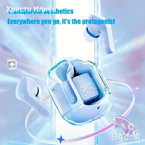 Безжични Bluetooth слушалки с кутия за зареждане LED дисплей вграден микрофон 4 цвята, снимка 12 - Безжични слушалки - 51577626