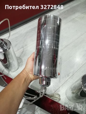 Спот троика метал и стъкло  -3х40w, снимка 5 - Лампи за таван - 39438819