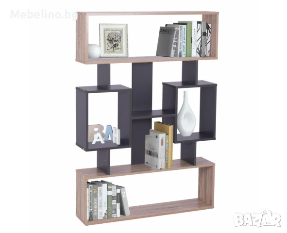 Библиотека Шандлер - цвят сонома-сив, снимка 1