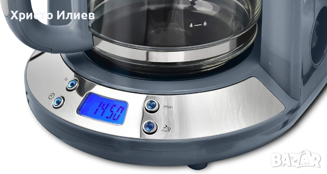 Кафемашина с кана Russell Hobbs Таймер 1.25 л, 10 чаши, снимка 4 - Кафемашини - 44892647