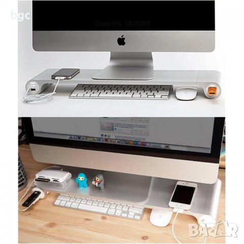 Алуминиева Стойка за Лаптоп/Монитор за Бюро Apple iMac  / Лаптоп MacBook Pro AiR за работно бюро, снимка 11 - Лаптоп аксесоари - 38400087