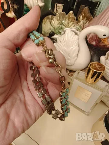 Нежна гривна с ларимар разпродажба, снимка 2 - Гривни - 49743566