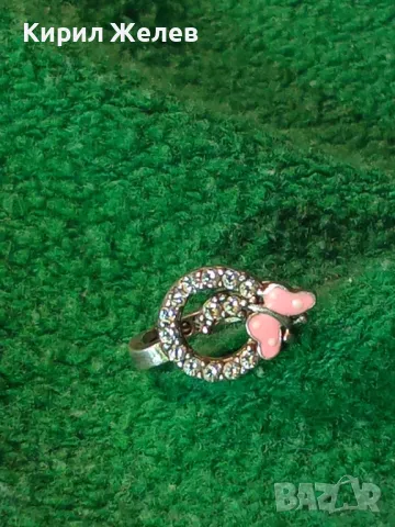 ФИГУРАЛНА АНГЛИЙСКА ЕМАЙЛИРАНА СКЪПОЦЕННА СРЕБЪРНА ОБЕЦА ПЕПЕРУДКА СРЕБРО S925  РЪЧНА РАБОТА 47543, снимка 14 - Обеци - 49682593