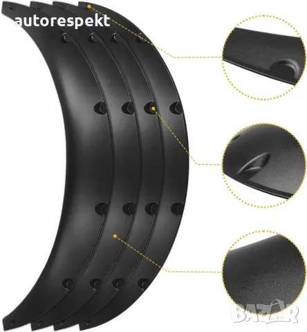 4 БРОЯ Разширители Раздувки Вежди за Калници PVC предни + задни, снимка 4 - Аксесоари и консумативи - 47613948