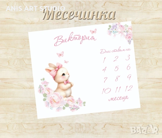 Платно за месечинки/Платно за снимки на бебето/Месечинка