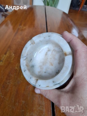 Стар Мраморен пепелник, снимка 4 - Антикварни и старинни предмети - 38760400