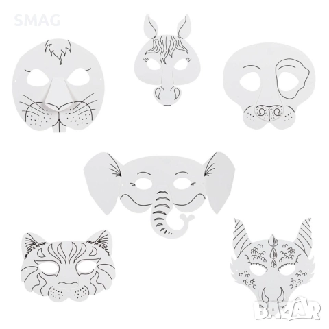 Хелоуин / Halloween комплект за крафт маски 6 бр_1122903