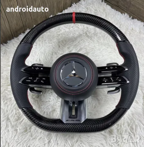 Спортен Кожен/Карбонов Волан AMG Mercedes A/B/C/CLA/CLS/E/G/GLC/GLS, снимка 2 - Аксесоари и консумативи - 48787278