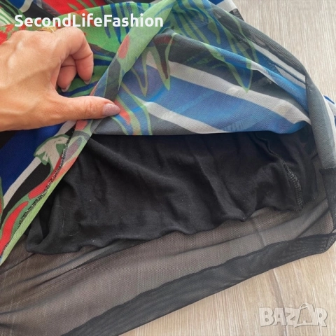 Дамска рокля Desigual, размер S, многоцветна с флорален принт, снимка 5 - Рокли - 52266344