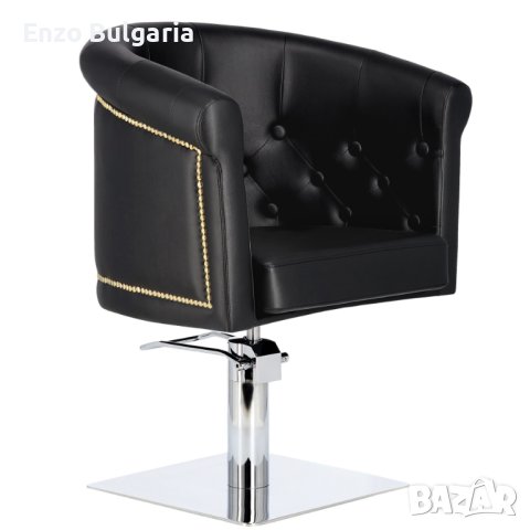 Хидравличен въртящ се фризьорски стол Bruno за фризьорски салон Z-FJ-83028-BLACK-FOTEL-BEZPODN, снимка 3 - Фризьорски столове - 43861000