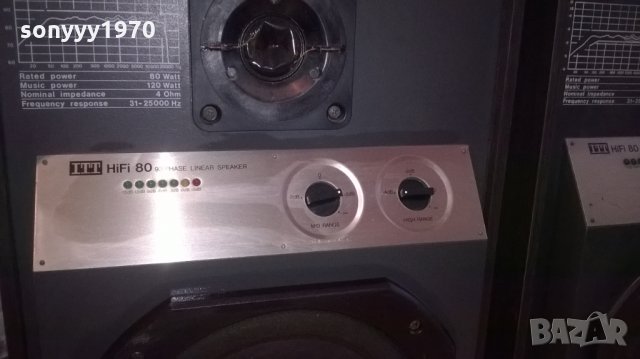 itt hifi80 93 phase linear speaker-61х35х27см-внос швеицария, снимка 6 - Тонколони - 26223646