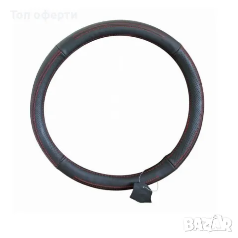 Калъф за волан М 38СМ - 101 черен с червен шев