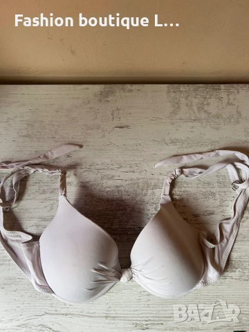 Комплект бял бански с флорална долница с цветя 46 размер C чашка 🌸🪷🌺🌷💐🌹🤍🩷❤️, снимка 2 - Бански костюми - 52002115