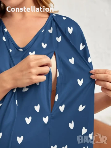 НОВА нощница за бременни, родилки, кърмачки, снимка 5 - Дрехи за бременни - 50611679