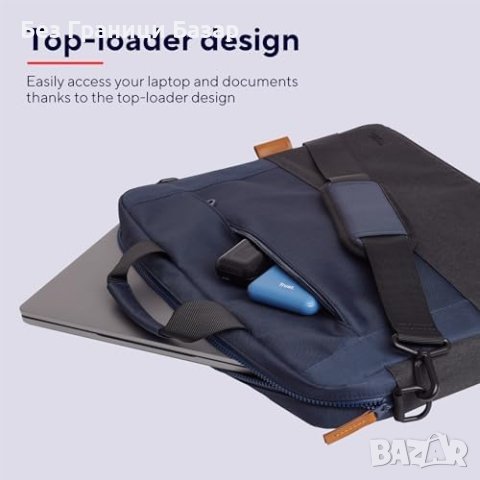 Нов Калъф за Лаптоп Trust Lisboa - Защита и Стил, 16 инча, Син, снимка 3 - Лаптоп аксесоари - 43407810