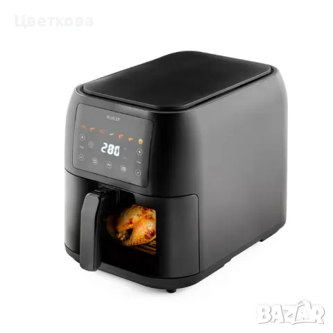 Фритюрник с горещ въздух Muhler MFX-815, 1700W, 8L с подарък книга с 69 рецепти!, снимка 2 - Фритюрници - 49745062