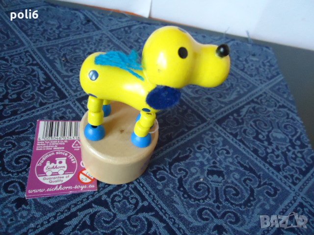 дървена играчка марионетка,пират на остров с палма,жълто кученце Eichhorn, снимка 8 - Други - 32697580