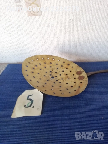 Стари гевгири,цедки- сита, чарпаци, ръчно изковани от мед., снимка 15 - Антикварни и старинни предмети - 42589099