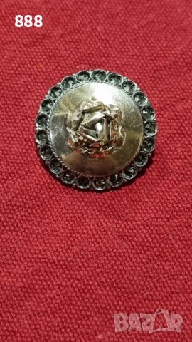 Антична сребърна брошка с маркизити , снимка 4 - Колиета, медальони, синджири - 44005386
