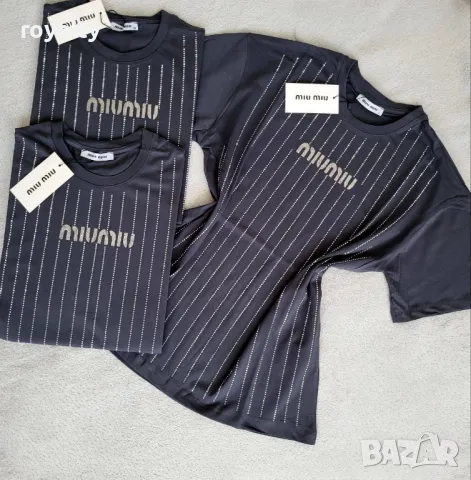 Miu Miu висок клас памучна дамска тениска , снимка 2 - Тениски - 49485606