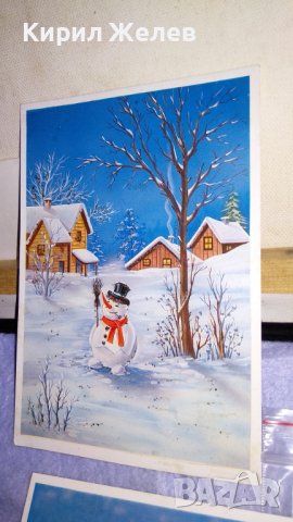 ЛОТ 4 СТАРИ ПОЩЕНСКИ КАРТИЧКИ ТЕМА НОВОГОДИШНИ ПРАЗНИЦИ ЗИМА СНЯГ КОЛЕДА ЧЕСТИТКИ 7430, снимка 4 - Филателия - 38790401