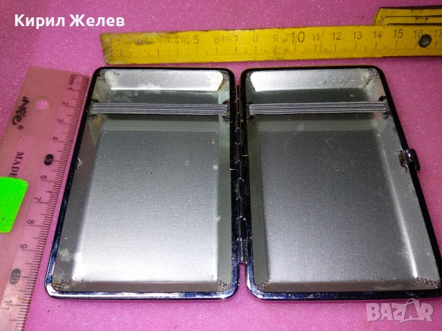 МОДНА СТИЛНА ИЗИСКАНА МЕТАЛНА ТАБАКЕРА с КОЖА 42952, снимка 2 - Табакери - 44137908