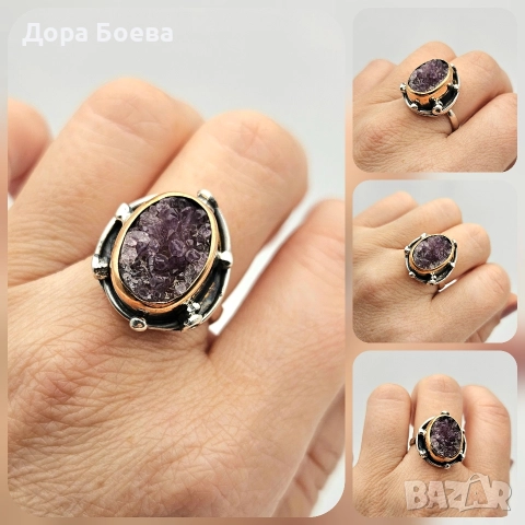 Сребърен пръстен: "Елин", снимка 4 - Пръстени - 52632605