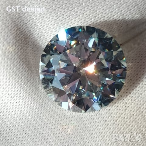Уникален Огромен 5+ карата Брилянтин Фенси G-H Диамант Мойсанит Diamond Moissanite, снимка 3 - Други - 35414883