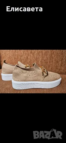 Дамски модерни кецове кафеви, снимка 7 - Маратонки - 49501558