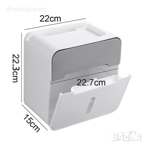 57500 Самозалепяща поставка за тоалетна хартия с чекмедже и рафт за телефон, снимка 11 - Други стоки за дома - 44125985