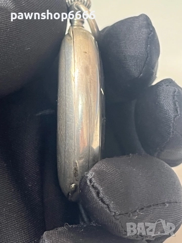 Продавам антикварен джобен часовник Longines (1916-1917 г.) – сребро 0.800, ръчно рисуван циферблат, снимка 10 - Мъжки - 51532682