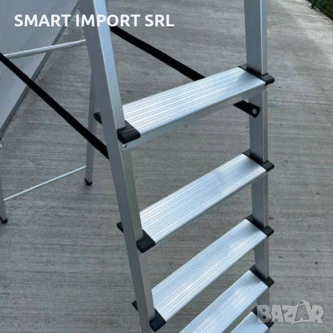 Алуминиева сгъваема стълба KMH0108, 8 стъпала, снимка 4 - Железария - 52006174