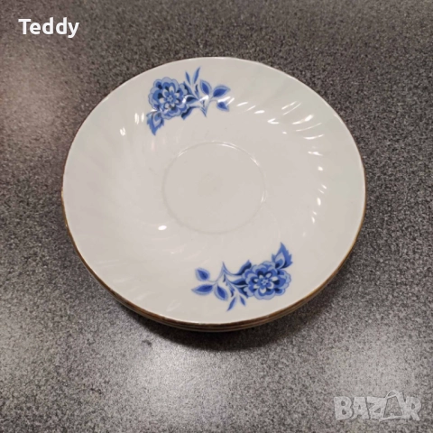 Чинийки, стар български порцелан, 5 броя, снимка 5 - Антикварни и старинни предмети - 51966979