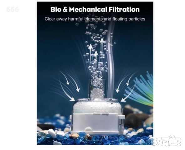 Мини аквариумна въздушна помпа, снимка 3 - Други стоки за дома - 53417387