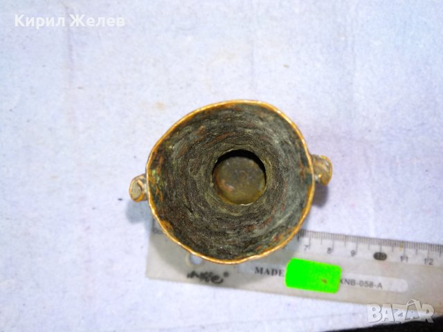 Старинна ДЕКОРАТИВНА КОЛЕКЦИОНЕРСКА МЕДНА ВАЗА за СУХИ ЦВЕТЯ КОВАНА МЕД За МЕХАНА 42690, снимка 9 - Вази - 43949367