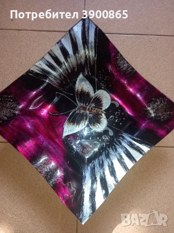 Красиво плато от стъкло , снимка 2 - Декорация за дома - 43659617