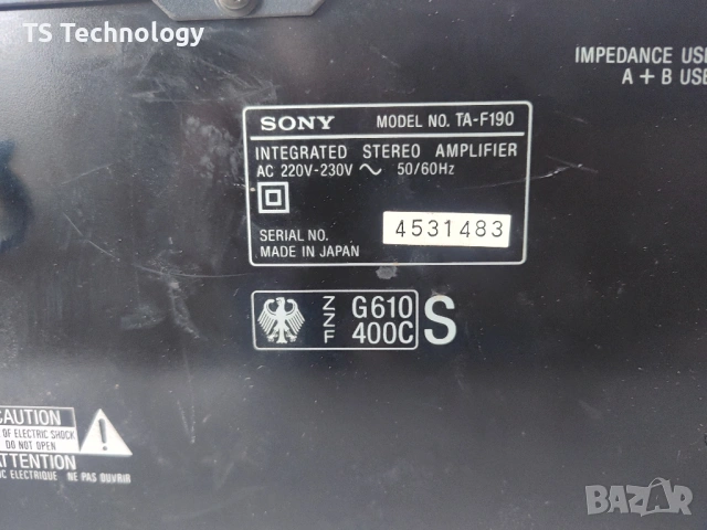 Японски усилвател SONY TA-F190, снимка 8 - Ресийвъри, усилватели, смесителни пултове - 53207154