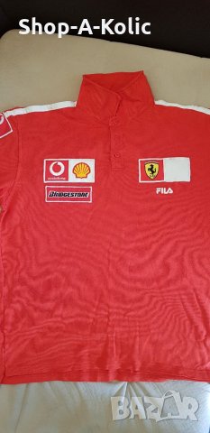 Vintage FILA FERRARI Vodafone Bridgestone Polo T-Shirt, снимка 1 - Тениски - 35195445