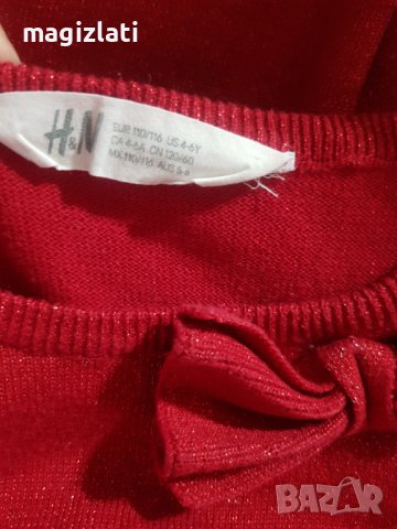 Коледна рокля H&M 4-6 години, снимка 4 - Детски рокли и поли - 38870666