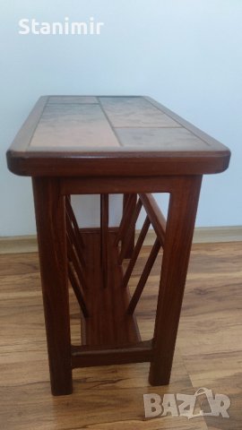 Поставка за вестници, списания,плочи, помощна масичка , снимка 10 - Маси - 44044716