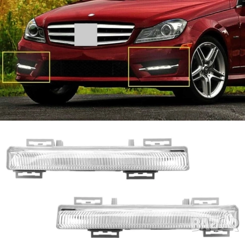 Дневни светлини LED DRL Mercedes W212, w207, w204, w 219, R172, снимка 4 - Части - 52804270