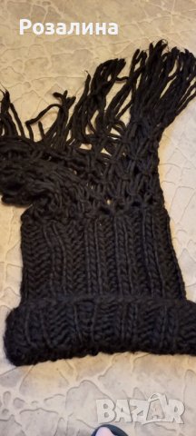 Плетена шапка с гооолеми ресни, снимка 2 - Шапки - 43311820