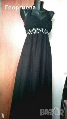 Приказна НОВА, С ЕТИКЕТ черна дълга рокля ПРОМОЦИЯ❤🍀👗XS,S❤🍀👗 арт.387, снимка 2 - Рокли - 28106123