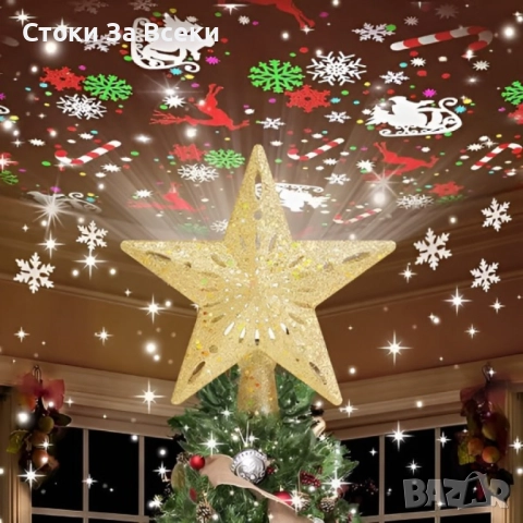 3D Елхов прожектор със 6 визии - Звезден ефект 2025 на части