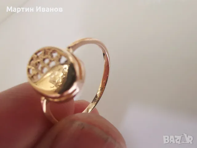 Златен руски, съветски пръстен , снимка 7 - Пръстени - 49087636